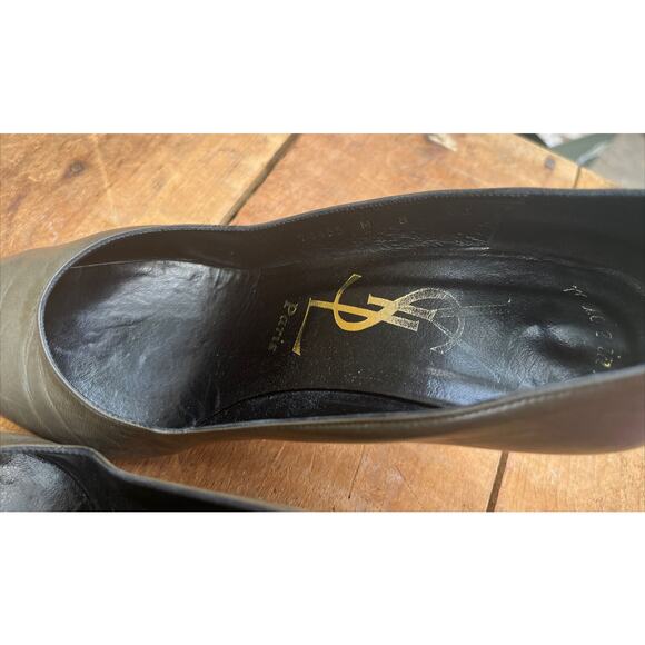 Vintage YSL Saint Laurent Paris 80 Pump Shoe Sz 8 M Paris Made In Italy - Picture 9 of 10